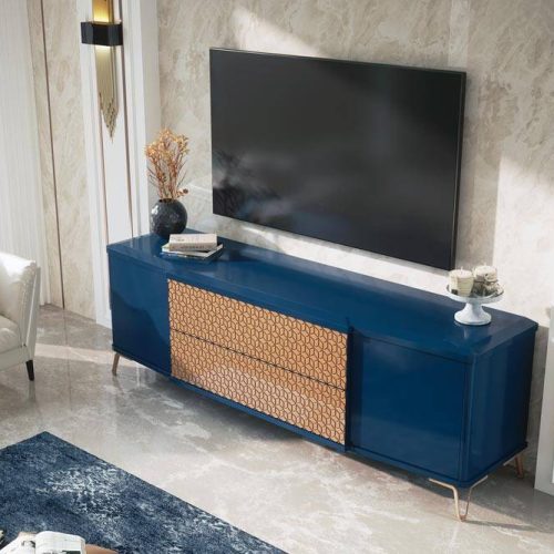 Salon-mueble-madera-tv